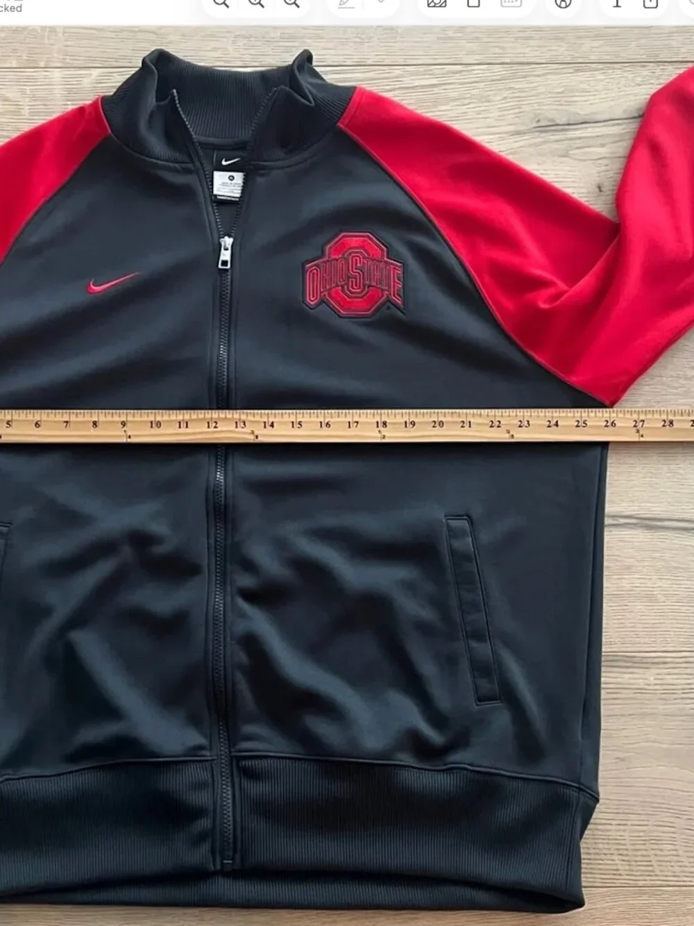 Nike Ohio State Buckeyes Zipper Jacket Men's XL Red & Black